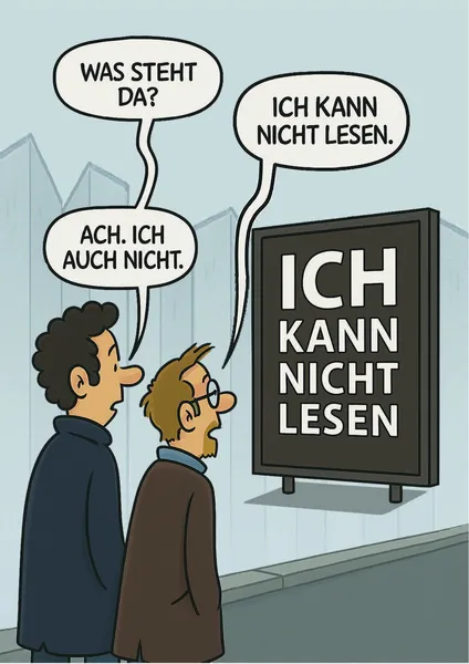 Ich kann nicht lesen