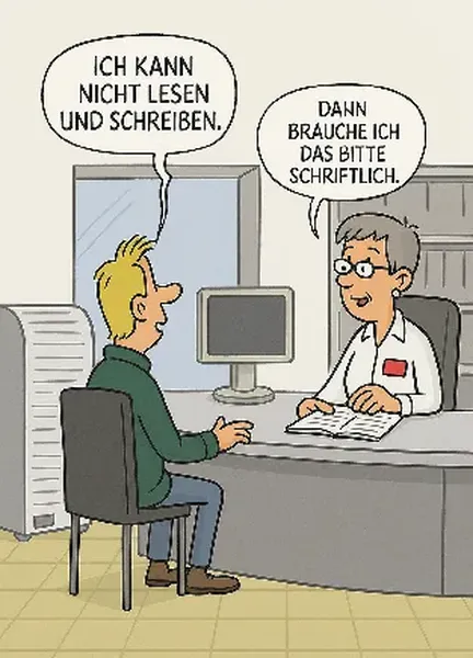 Das brauche ich schriftlich